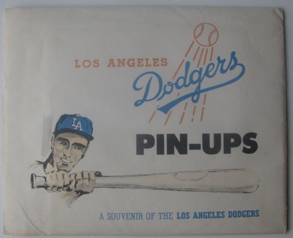 VINTAGE 60's LOS ANGELES DODGERS PIN-UPS w/ENVELOPE
