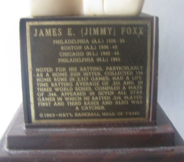 VINTAGE 60's JIMMY FOXX HALL OF FAME BUST