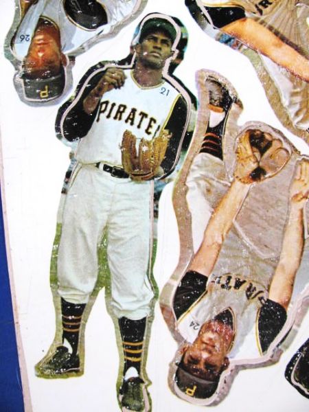 1960 PITTSBURGH PIRATES TAG-ONS w/ 10 STICKERS - ROBERTO CLEMENTE