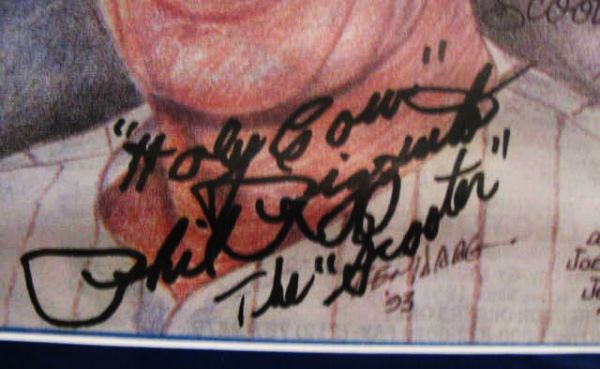 PEE WEE REESE & PHIL RIZZUTO SIGNED 1993 SCD PAPER w/JSA COA