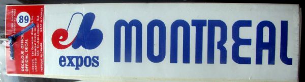 VINTAGE MONTREAL EXPOS BUMPER STICKERS & DECALS STORE DISPLAY