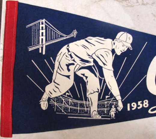 1958 SAN FRANCISCO GIANTS 1ST YEAR PENNANT