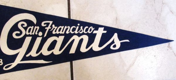 1958 SAN FRANCISCO GIANTS 1ST YEAR PENNANT