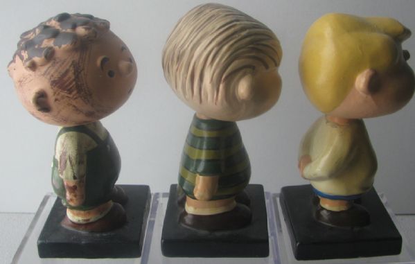 60's THE PEANUTS GANG BOBBING HEADS - 6 DIFFERENT