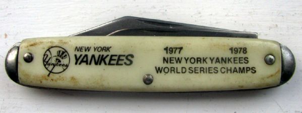 1977 NEW YORK YANKEES WORLD CHAMPIONS POCKET KNIFE