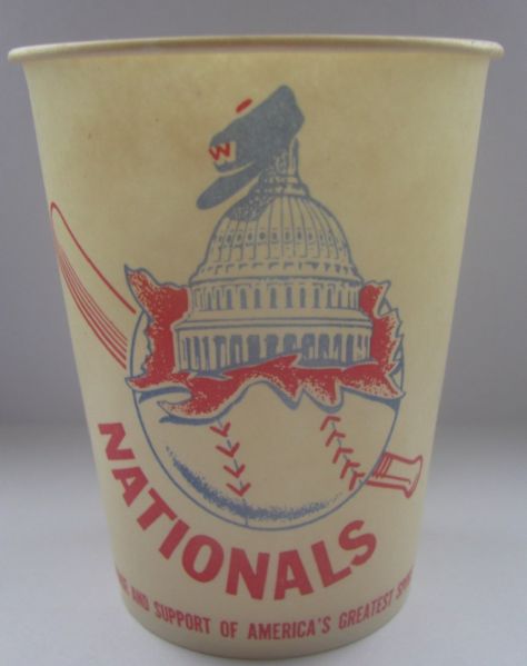 VINTAGE 50's WASHINGTON NATIONALS DIXIE CUP