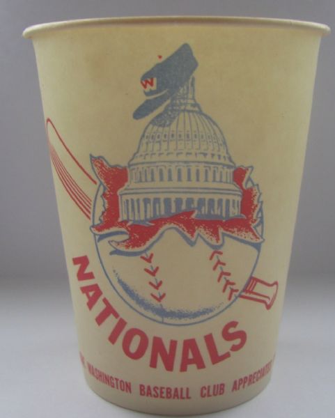 VINTAGE 50's WASHINGTON NATIONALS DIXIE CUP