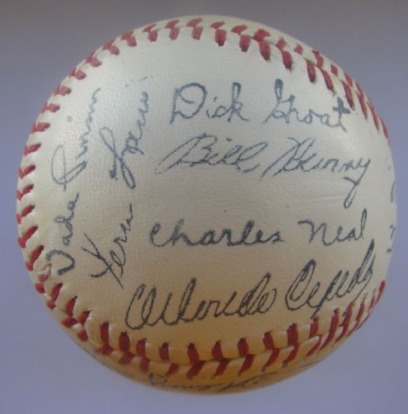 1960 NATIONAL LEAGUE ALL-STAR GAME BALL w/FACSIMILE AUTOGRAPHS