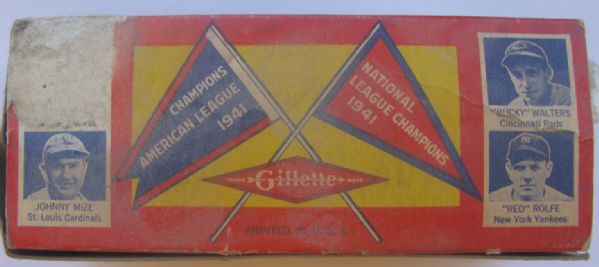 1941 GILLETE WORLD SERIES SPECIAL BOX
