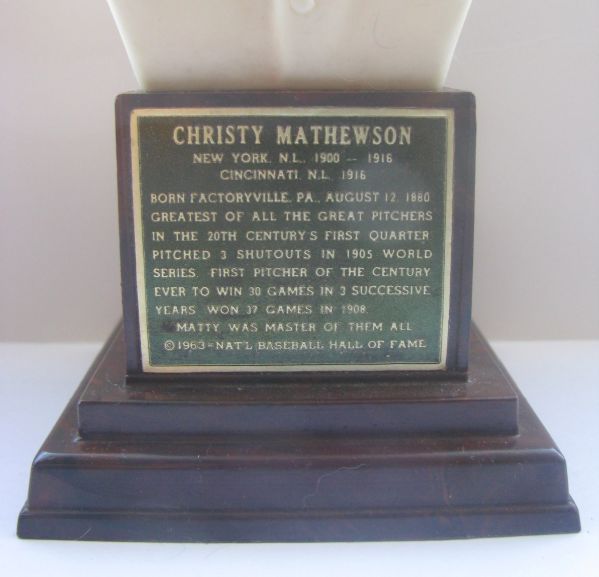 1963 CHRISTY MATHEWSON HALL OF FAME BUST