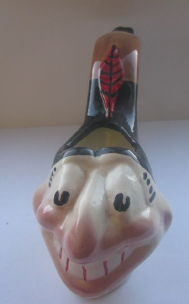 50's CLEVELAND INDIANS CHIEF WAHOO DECORATIVE PIPE 