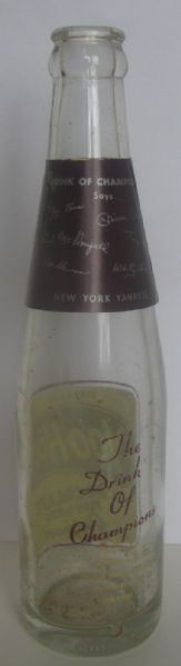 50's/60's YOO-HOO THE DRINK OF CHAMPIONS' BOTTLE w/N.Y. YANKEES FACSIMILE AUTOGRAPHS