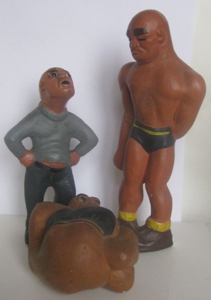 VINTAGE 1941 RITTGERS WRESTLING STATUES