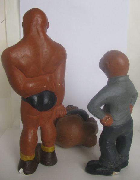 VINTAGE 1941 RITTGERS WRESTLING STATUES