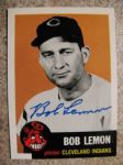 BOB LEMON SIGNED BASEBALL CARD w/JSA
