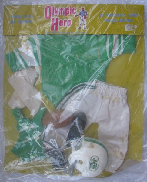 60's NEW YORK JETS JOHNNY HERO OUTFIT- SEALED ON CARD