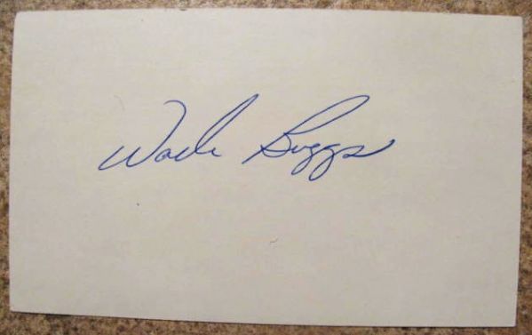 WADE BOGGS SIGNED 3X5 CARD w/JSA