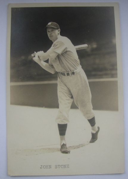 VINTAGE 30'S JOHN STONE  WASHINGTON SENATORS GEORGE BURKE PHOTO CARD