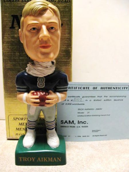 SAMS 1996 TROY AIKMAN FOOTBALL BOBBLE HEAD 