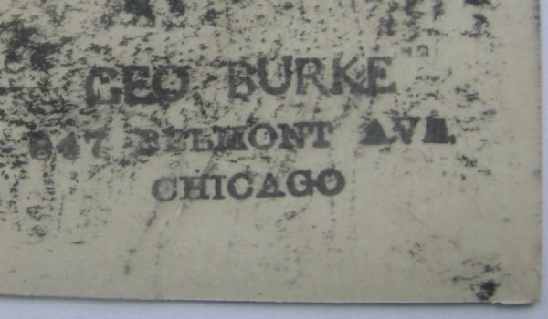 VINTAGE 30's HAROLD RUEL CHICAGO WHITE SOX GEORGE BURKE PHOTO CARD