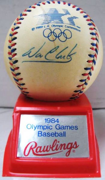 WILL CLARK 1984 OLYMPIC SIGNED BASEBALL w/JSA COA