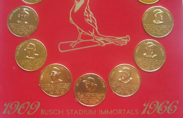 1966 ST. LOUIS CARDINALS IMMORTALS COIN DISPLAY 