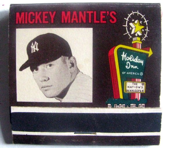 VINTAGE MICKEY MANTLE HOLIDAY INN MATCH BOOK