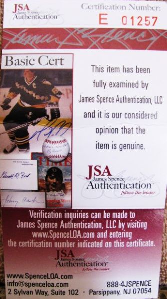 WILLIE MAYS SIGNED PICTURE BASEBALL w/JSA COA