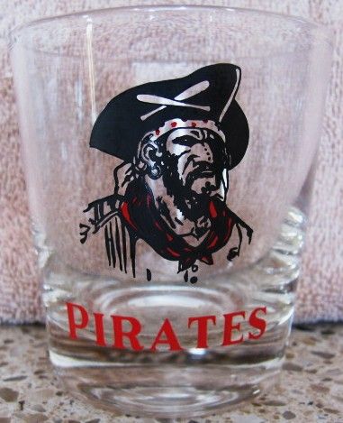 VINTAGE 50's PITTSBURGH PIRATES LOWBALL GLASS