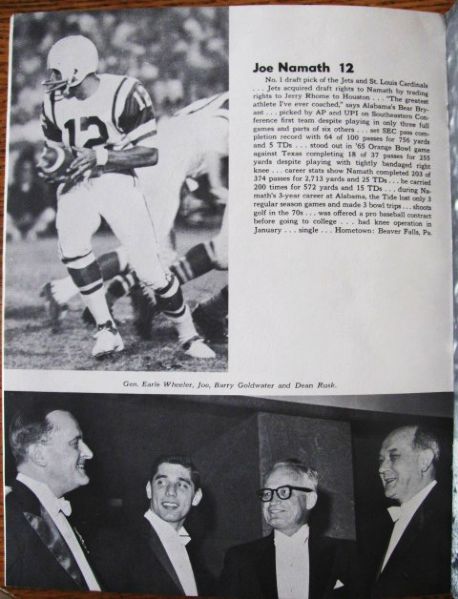 1965 NY JETS YEARBOOK w/MAILING ENVELOPE