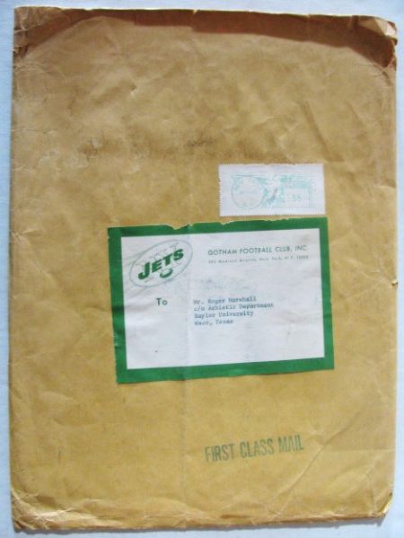 1965 NY JETS YEARBOOK w/MAILING ENVELOPE