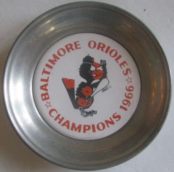 1966 BALTIMORE ORIOLES CHAMPIONS PEWTER TRAY