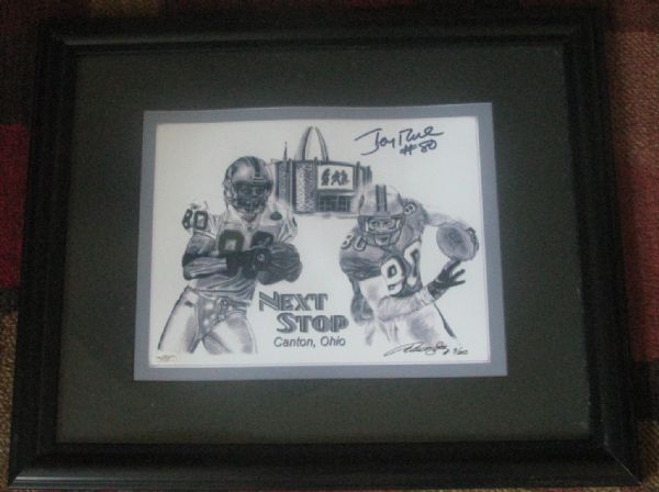 JERRY RICE SIGNED LIMITED EDITION PRINT w/JSA COA