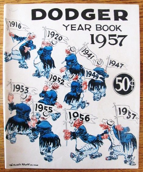 1957 BROOKLYN DODGERS YEARBOOK FINAL SEASON