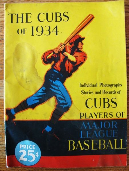 1934 Chicago Cubs Yearbook