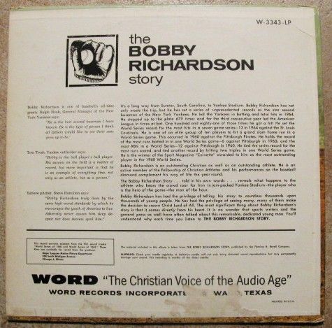 THE BOBBY RICHARDSON STORY RECORD ALBUM