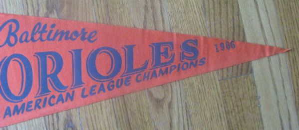 1966 BALTIMORE ORIOLES AMERICAN LEAGUE CHAMPIONS PENNANT