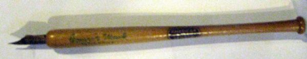 VINTAGE CONNIE MACK BAT SHAPED PEN