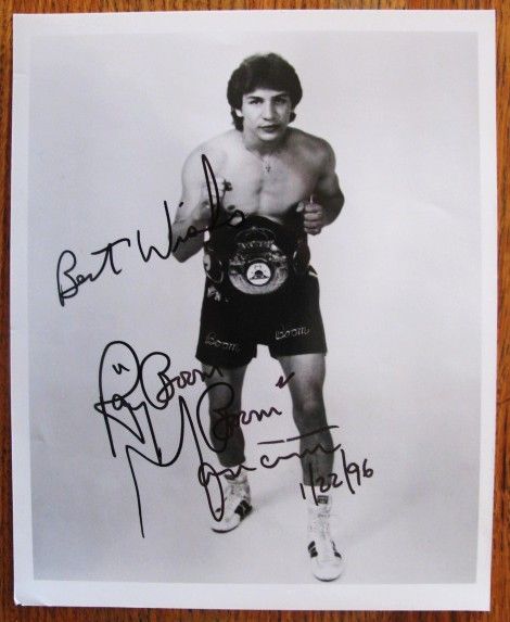 RAY BOOM BOOM MANCINI SIGNED PHOTO w/JSA 