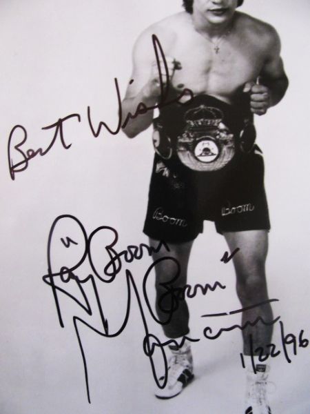 RAY BOOM BOOM MANCINI SIGNED PHOTO w/JSA 