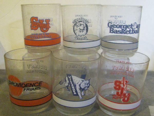 BIG EAST BASKETBALL GLASSES - 6 DIFFERENT