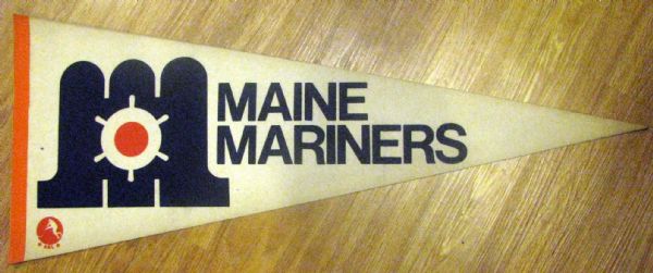 VINTAGE MAINE MARINERS AHL PENNANT