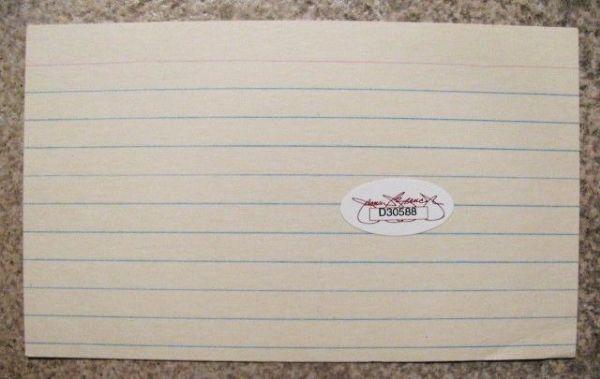 LEFTY GROVE SIGNED 3X5 CARD w/JSA COA