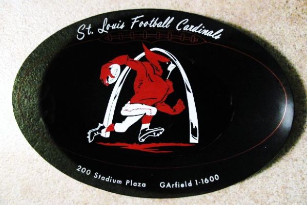 VINTAGE 60's ST. LOUIS FOOTBALL CARDINALS CANDY DISH