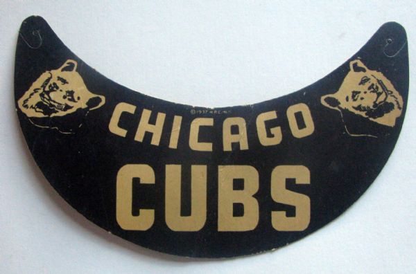 VINTAGE 1937 CHICAGO CUBS SOUVENIR VISOR