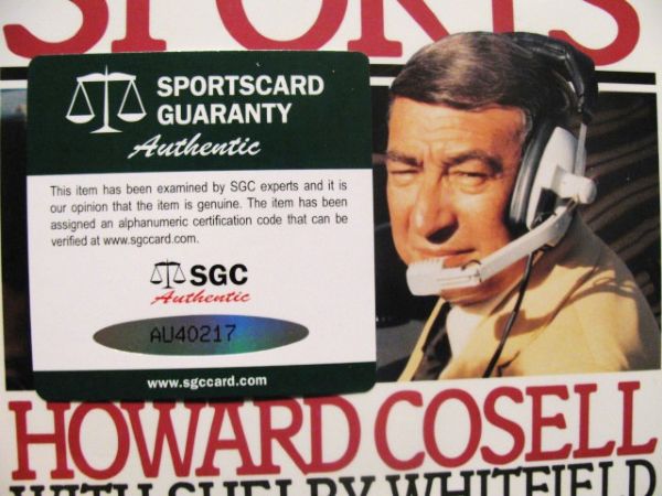 HOWARD COSELL SIGNED BOOK w/SGC COA