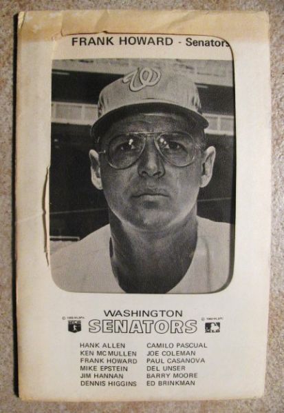 VINTAGE WASHINGTON SENATORS BASEBALL PHOTO PACK