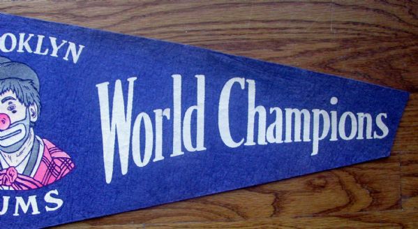 1949 BROOKLYN DODGERS PHANTOM WORLD CHAMPIONS PENNANT