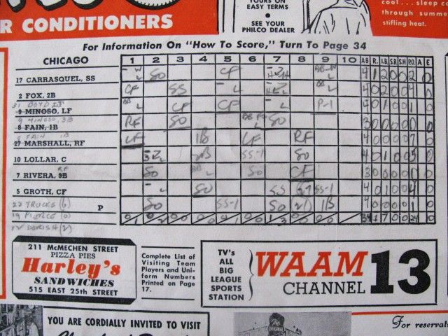 Lot Detail - 1954 Baltimore Orioles 1st Game Score Card Program