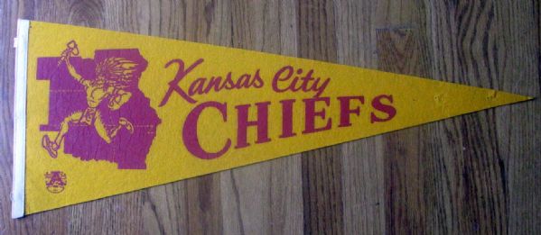 60's KANSAS CITY CHIEFS AFL PENNANT 